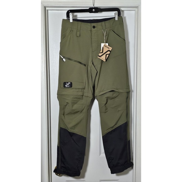 Revolution Race Zip Off Pants Women's Size XL Olive Green Hiking RVRC